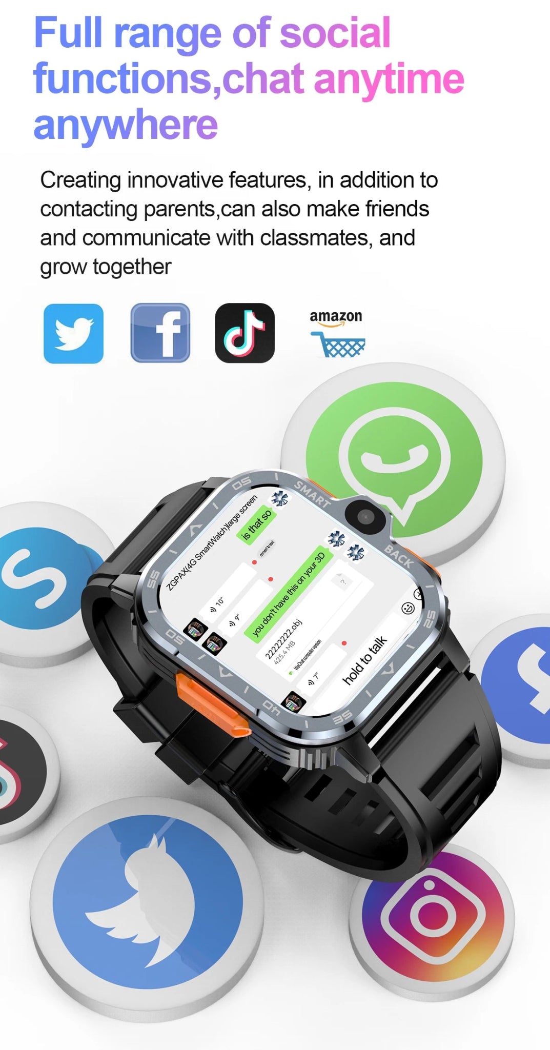 Reloj inteligente hombres Valdus PGD Android - MiEspacioYmas