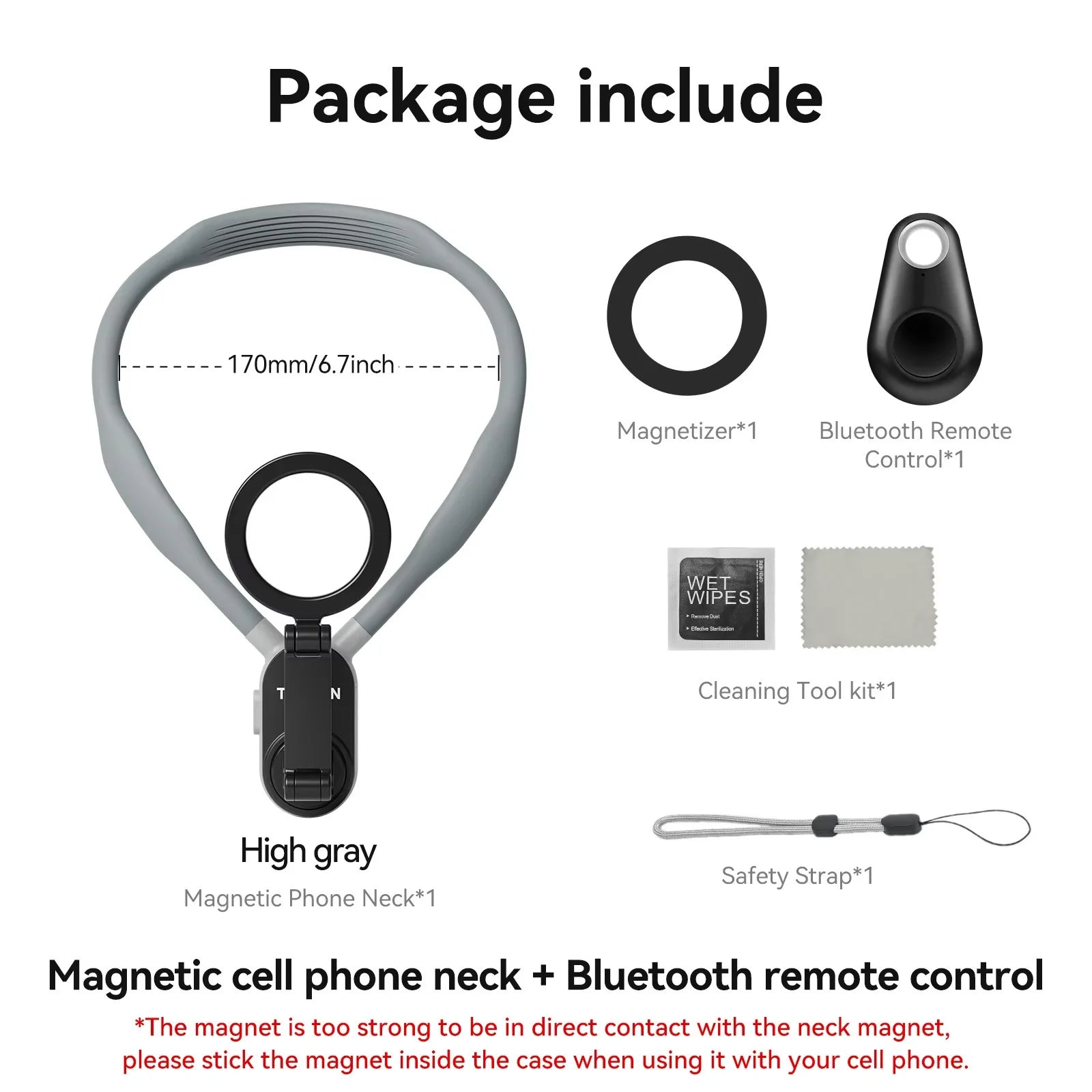 Soporte de Mobil magnético de silicona para el cuello - MiEspacioYmas