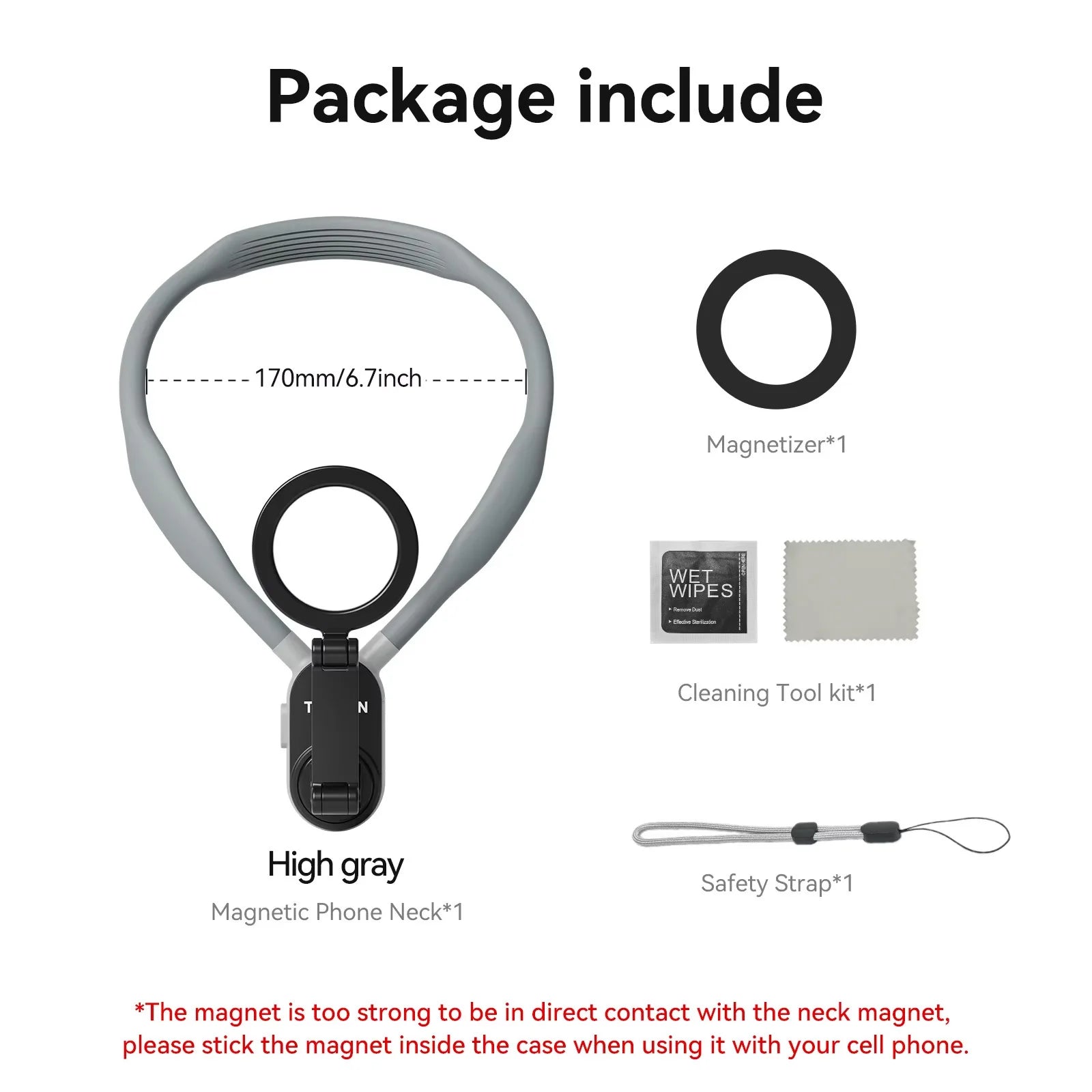 Soporte de Mobil magnético de silicona para el cuello - MiEspacioYmas